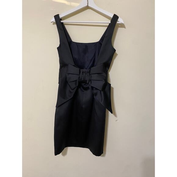NWT Vintage ABS Collection Mini Dress Black Size 2 Satin Bow Y2K Coquette Paris - Picture 6 of 9